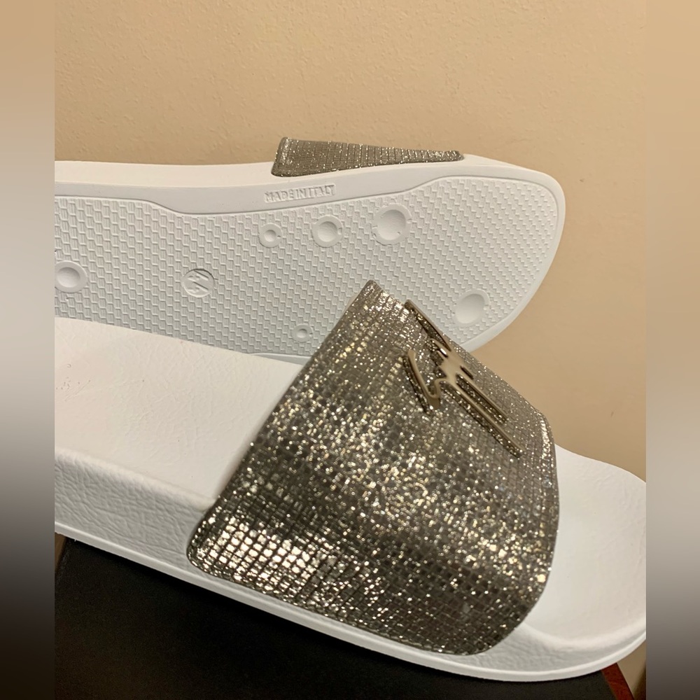Giuseppe Zanotti Newburel Leather Slides w logo hardware - Picture 6 of 6